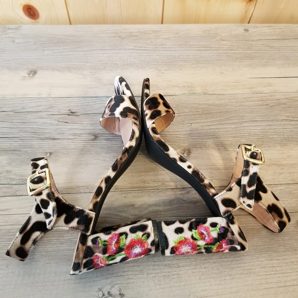 Madden Girl Animal Print Block Heel Sandals